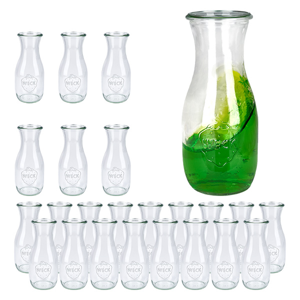 Conjunto de 24 frascos Weck de 530ml de sumo Conjunto de 24 frascos Weck de 530ml de sumo