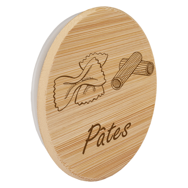 Advérbio em madeira "Pâtes" para WECK RR100 Advérbio em madeira "Pâtes" para WECK RR100