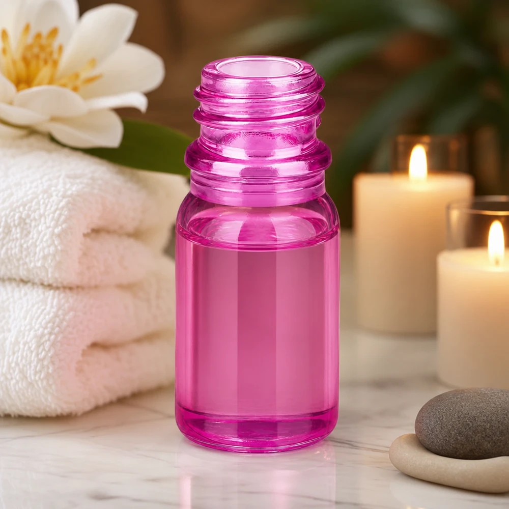 Frasco de farmácia de 5 ml PurpleLine UT18/5 UNiTWIST Frasco de vidro PurpleLine UT18/5 de 5 ml de alta qualidade com o prático fio UNiTWIST em cor-de-rosa elegante