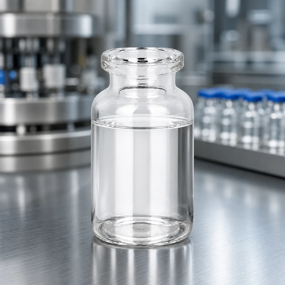 Frasco de injeção de vidro transparente 10ml 10ml Injektionsflasche Klarglas mit glatter Außenwand und verstärktem Boden für Druckbelastung