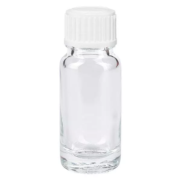 Frasco de farmácia transparente 10ml com tampa conta-gotas branca 0,8mm standard Frasco de farmácia transparente 10ml com tampa conta-gotas branca 0,8mm standard