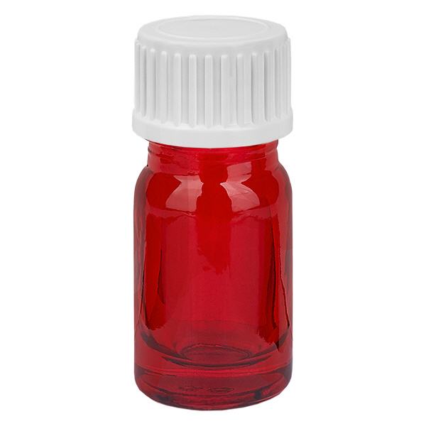 Frasco de 5 ml (glóbulo) 3mm GR com fecho standard branco RedLine UT18/5