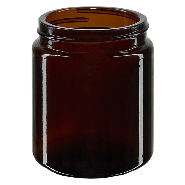 Frasco de pomada (frasco de vidro) 100 ml castanho, sem tampa, rosca 53mm/R3 Frasco de pomada (frasco de vidro) 100 ml castanho, sem tampa, rosca 53mm/R3