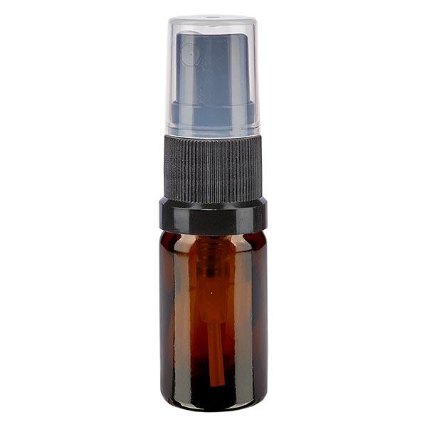 Frasco de farmácia castanho 5ml tampa de spray preta Frasco de farmácia castanho 5ml tampa de spray preta