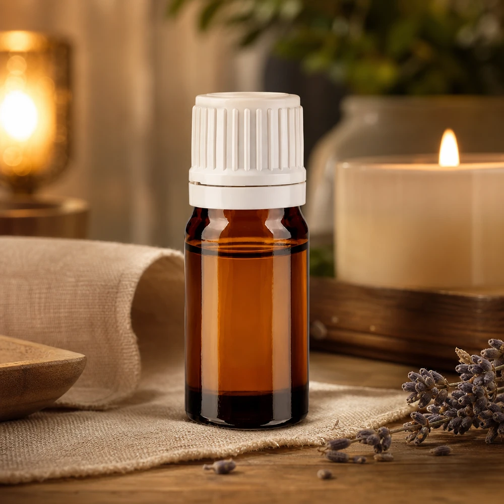 Frasco de farmácia castanho 5ml com tampa de rosca branca inviolável Frasco miniatura de vidro castanho de 5 ml com tampa de rosca branca para cosméticos naturais e bem-estar