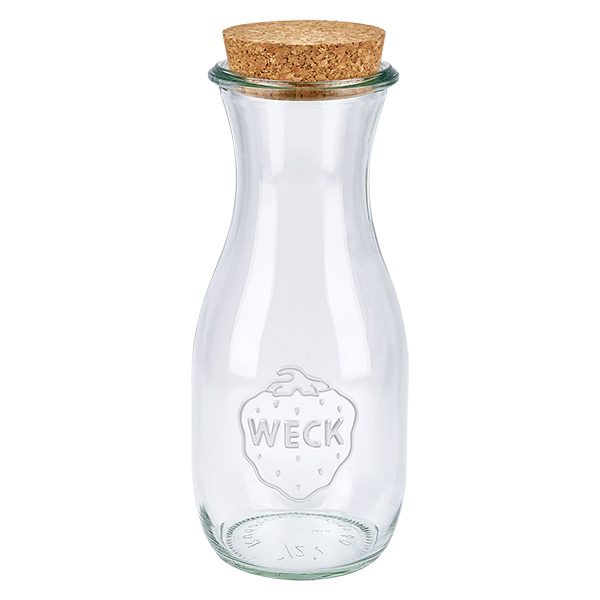 Garrafa de sumo de 530ml WECK RR60 com cortiça natural