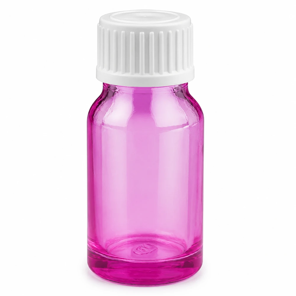 Frasco conta-gotas de 10ml 0,9mm branco padrão PurpleLine. UT18/10 Frasco conta-gotas de 10 ml em vidro roxo com tampa de rosca branca para uma dosagem precisa