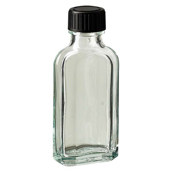 Tampa de rosca transparente Meplat de 50 ml com disco de vedação EPE Tampa de rosca transparente Meplat de 50 ml com disco de vedação EPE