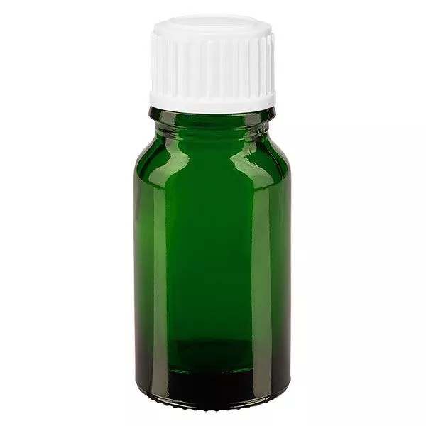 Frasco de farmácia verde 10ml tampa de rosca branca standard Frasco de farmácia verde 10ml tampa de rosca branca standard