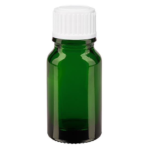 Frasco de farmácia verde 10ml tampa de rosca branca standard Frasco de farmácia verde 10ml tampa de rosca branca standard