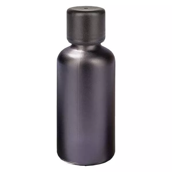 Frasco de 50 ml com tampa de rosca de 3 mm e fecho inviolável BlackLine UT18/50