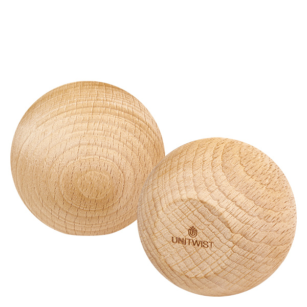 Bola de madeira UNiTWIST (faia) para WECK RR60 UNiTWIST bola de madeira em faia WECK RR60 tampa duas bolas de madeira natural com logótipo da marca