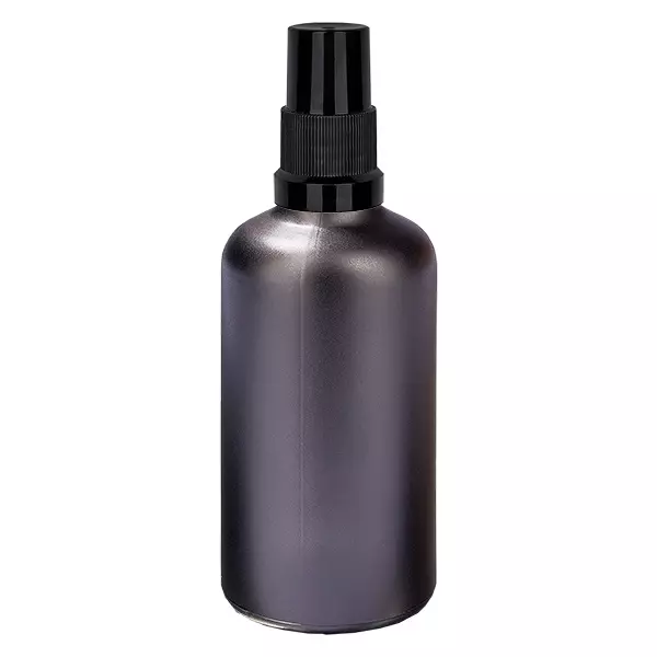 Frasco spray preto de 100ml com tampa standard BlackLine UT18/100 Frasco spray preto de 100ml com tampa standard BlackLine UT18/100