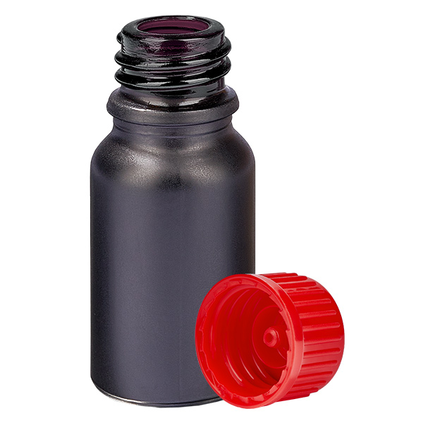 Frasco de 10ml 11mm tampa de rosca vermelha standard BlackLine UT18/10 Frasco de 10ml 11mm tampa de rosca vermelha standard BlackLine UT18/10