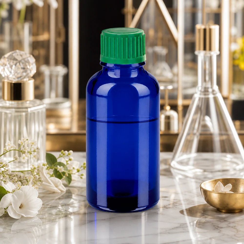 Frasco conta-gotas pequeno de 30 ml em vidro resistente para uma aplicação precisa dos óleos essenciais