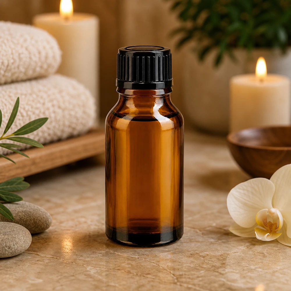 Frasco de farmácia castanho 15ml tampa conta-gotas 1mm preto standard Frasco com proteção contra a luz de 15 ml com conta-gotas de precisão de 1 mm para óleos essenciais e cosméticos naturais