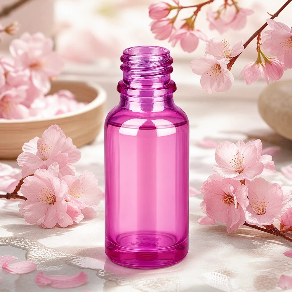 Frasco compacto de vidro PurpleLine de 20 ml em rosa-violeta com tampa profissional UNiTWIST UT18/20