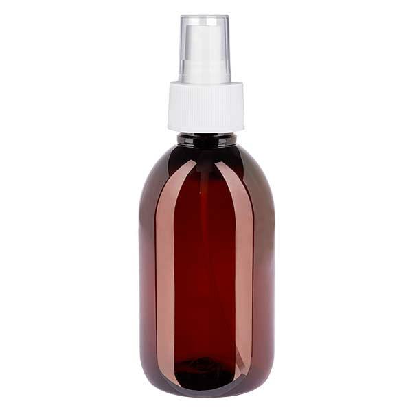 PET Flasche 250ml mit Zerstäuber weiß