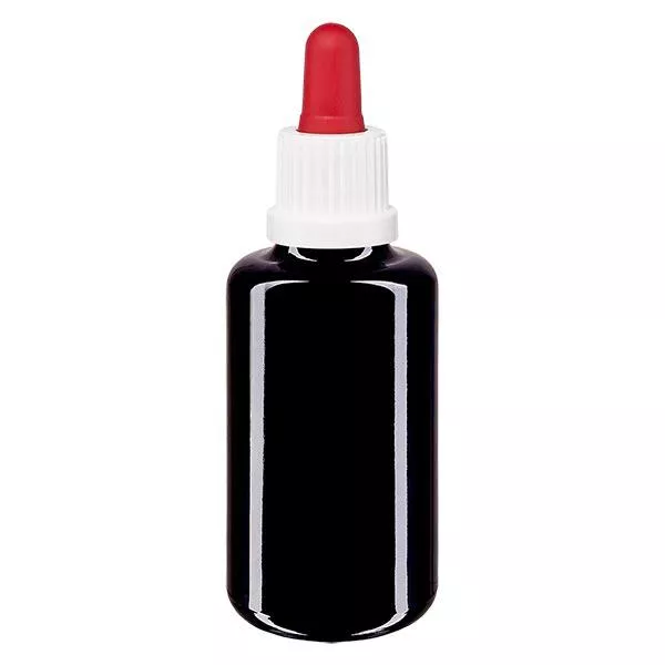 Frasco de farmácia violeta pipeta 30ml branco/vermelho fecho inviolável Frasco de farmácia violeta pipeta 30ml branco/vermelho fecho inviolável
