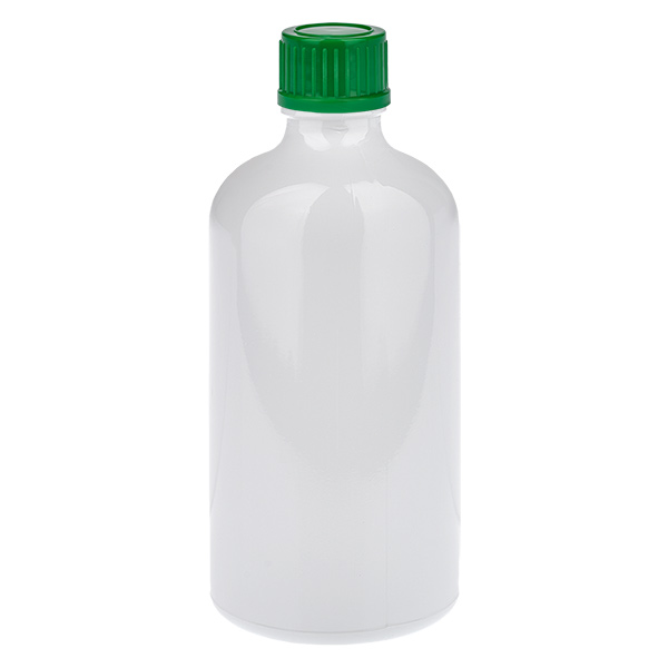 Frasco de 100 ml com tampa de rosca verde de 11 mm padrão WhiteLine UT18/100