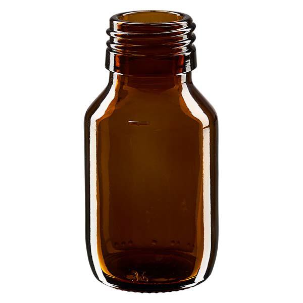 Frasco para medicamentos de 50 ml castanho, sem tampa PP28 ApoGlas