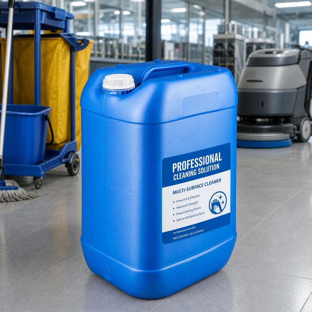 Recipiente de limpeza profissional de 25 litros, azul, sem tampa, para uso profissional