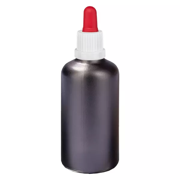 Frasco de pipeta de 100 ml branco/vermelho com fecho inviolável BlackLine UT18/100 Frasco de pipeta de 100 ml branco/vermelho com fecho inviolável BlackLine UT18/100