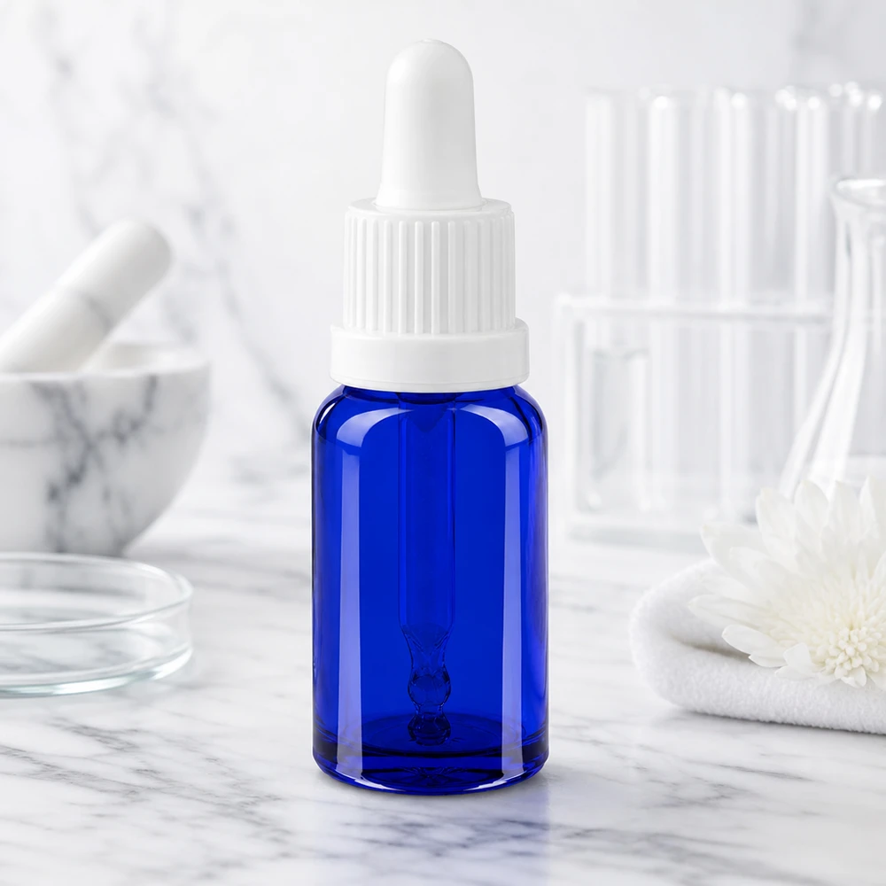 Frasco pipeta de 10ml branco com fecho inviolável BlueLine UT18/10 Frasco pipeta de 10ml branco com fecho inviolável BlueLine UT18/10