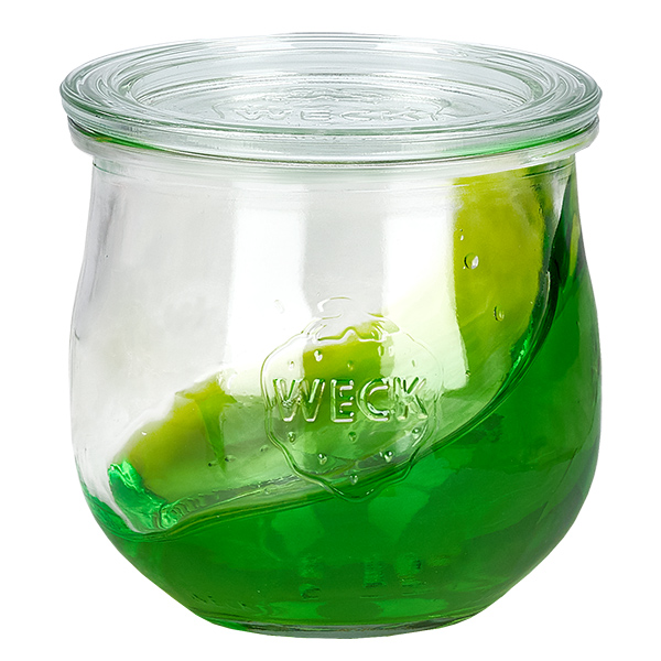 Conjunto de 48 frascos Weck frasco de tulipa de 370ml com 48 tampas de vidro Conjunto de 48 frascos Weck frasco de tulipa de 370ml com 48 tampas de vidro