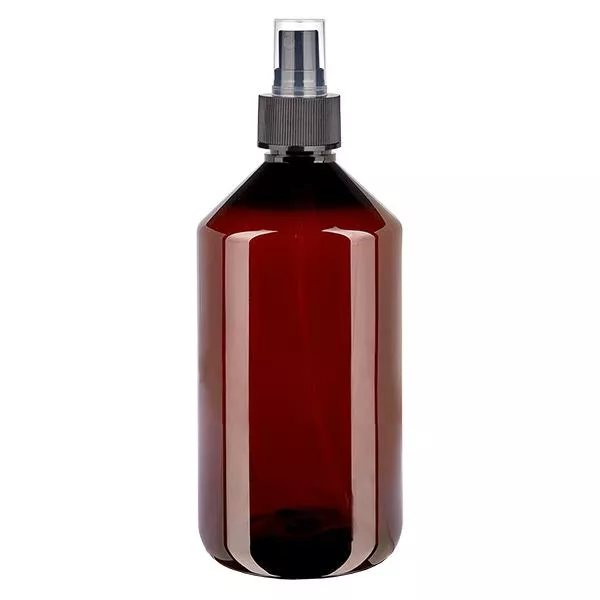 Frasco PET 750ml com atomizador preto Frasco PET 750ml com atomizador preto