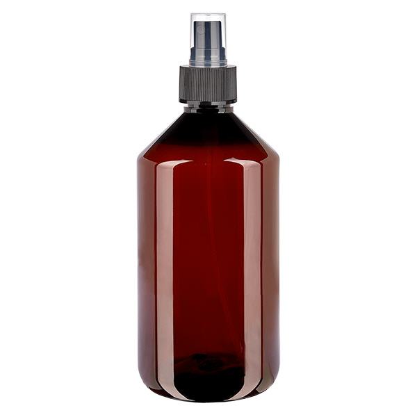 Frasco PET 750ml com atomizador preto Frasco PET 750ml com atomizador preto