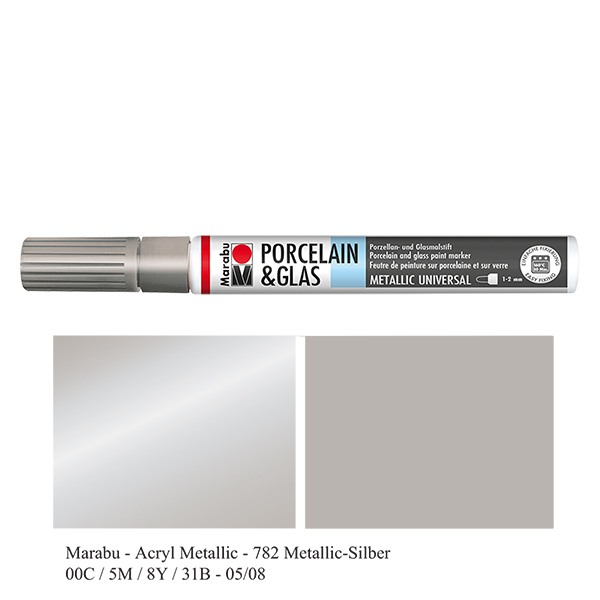 Giz de cera prata 1-2mm para vidro/porcelana Giz de cera prata 1-2mm para vidro/porcelana