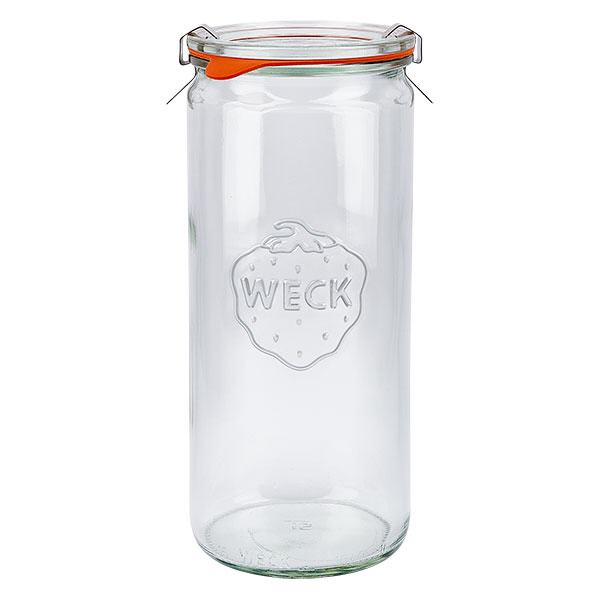 Frasco cilíndrico de 1040ml completo WECK RR80