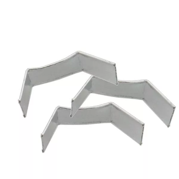 Fita adesiva U-clip prata (pacote de 100) 40mm