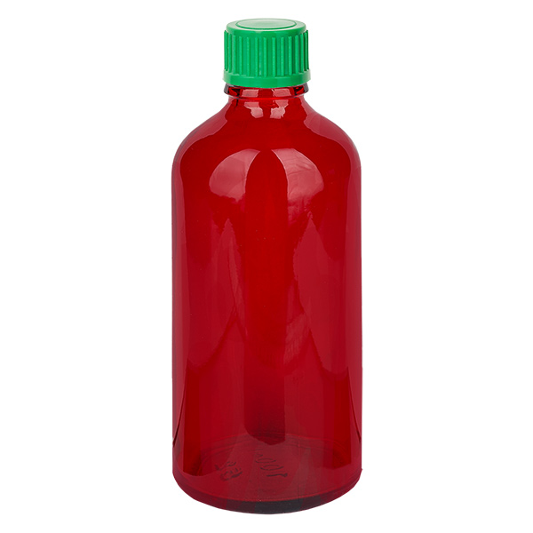 Frasco conta-gotas de 100 ml com tampa standard verde de 0,8 mm RedLine UT18/100