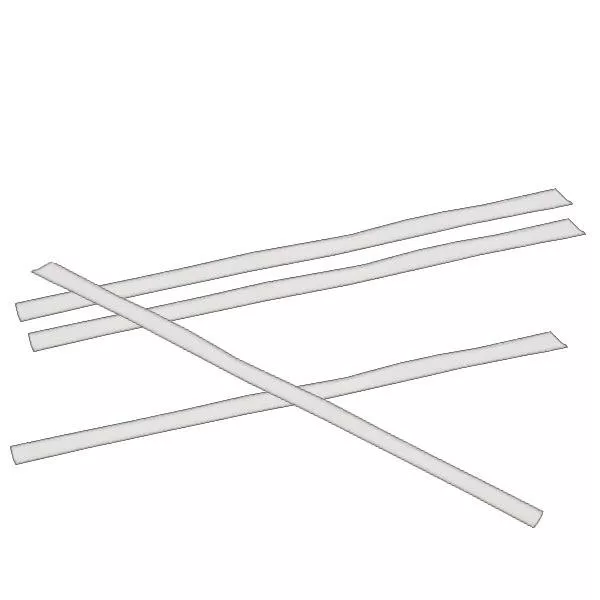Fecho de fita-cola plano branco (embalagem de 100) 160mm