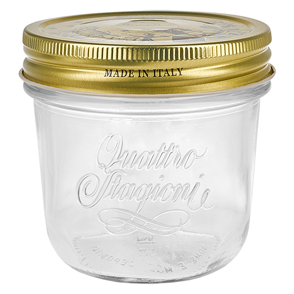 Copos de vidro "Quattro Stagioni" de 200ml com tampa