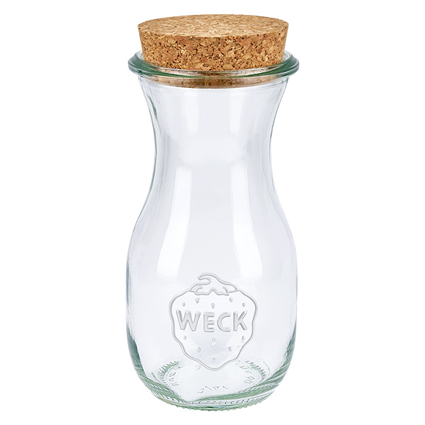 Garrafa de sumo de 290ml WECK RR60 com cortiça natural