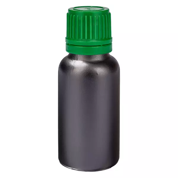 Frasco de 20ml 11mm tampa de rosca verde tampa inviolável BlackLine UT18/20 Frasco de 20ml 11mm tampa de rosca verde tampa inviolável BlackLine UT18/20