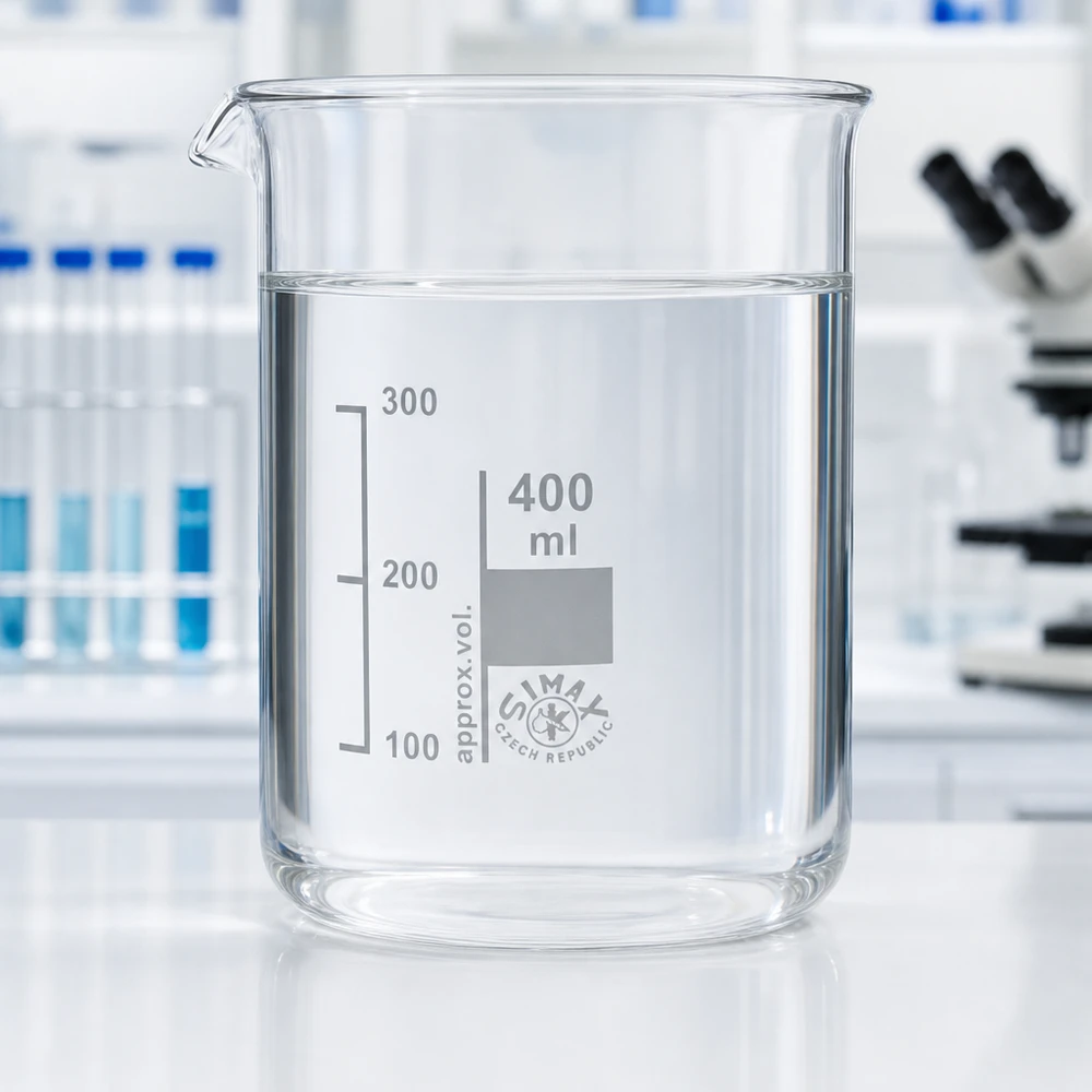 Copo de baixa moldagem de 400 ml em vidro borossilicato de alta qualidade para aplicações profissionais em laboratório