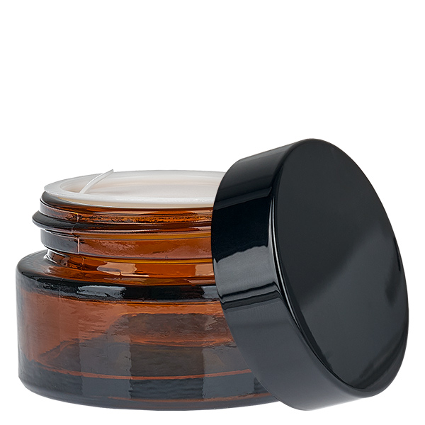Frasco de vidro de 20 ml castanho com tampa de inserção UNiTWIST Frasco de vidro de 20 ml castanho com tampa de inserção UNiTWIST
