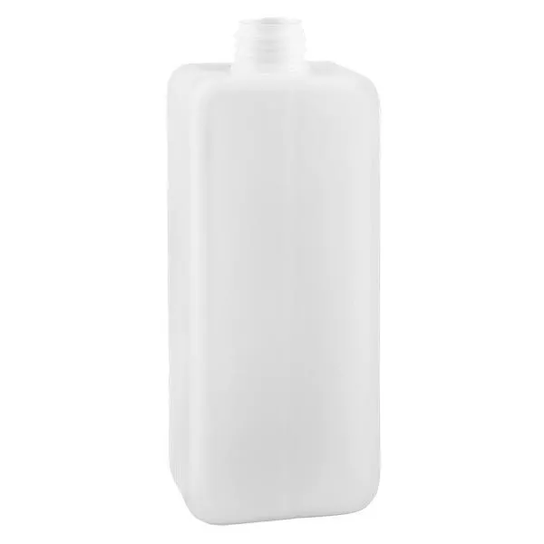 Frasco para produtos químicos 1000ml, gargalo estreito feito de PE-HD, cor natural, GL 32 Frasco para produtos químicos 1000ml, gargalo estreito feito de PE-HD, cor natural, GL 32