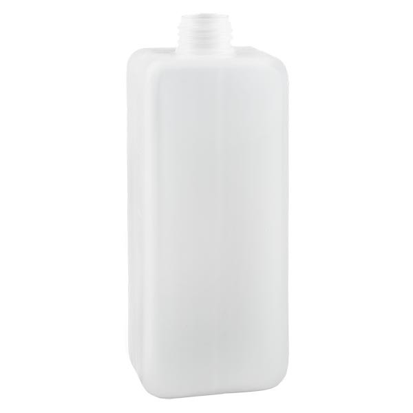 Frasco para produtos químicos 1000ml, gargalo estreito feito de PE-HD, cor natural, GL 32 Frasco para produtos químicos 1000ml, gargalo estreito feito de PE-HD, cor natural, GL 32