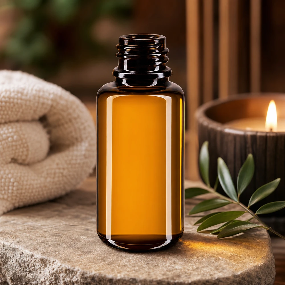 Pequeno frasco conta-gotas Orion de 20 ml em vidro Miron violeta para aromaterapia e bem-estar