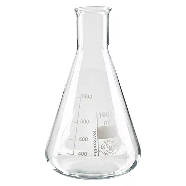 Erlenmeyer 1000ml gargalo estreito Erlenmeyer 1000ml gargalo estreito