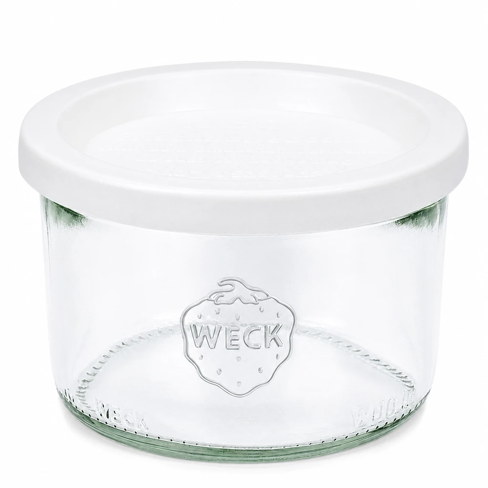 Frasco de conserva WECK 200 ml com tampa branca Frasco de conserva RR80 para compotas e conservas