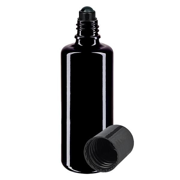 Frasco de farmácia viol 100ml roll-on cap preto