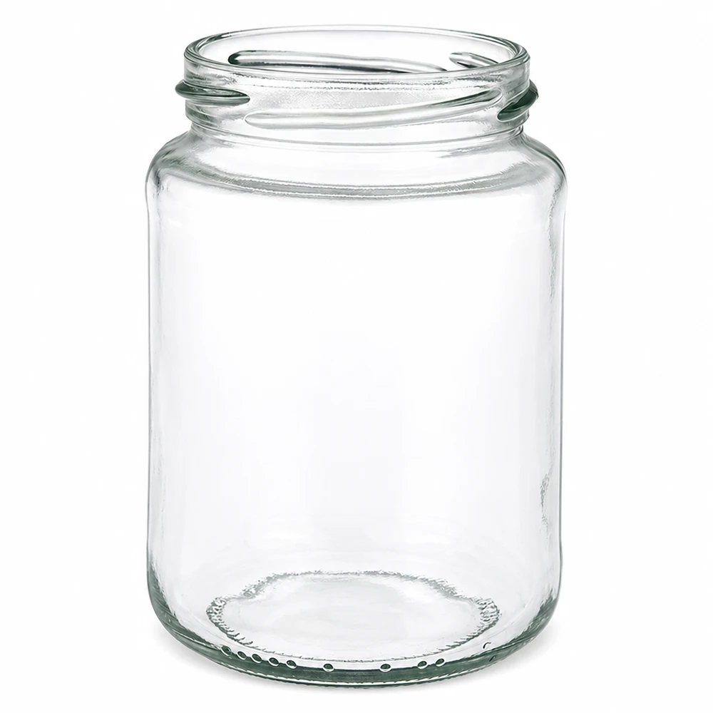 Copo redondo UNiTWIST Runda382 vazio 382ml com fio TO66 transparente sobre fundo branco