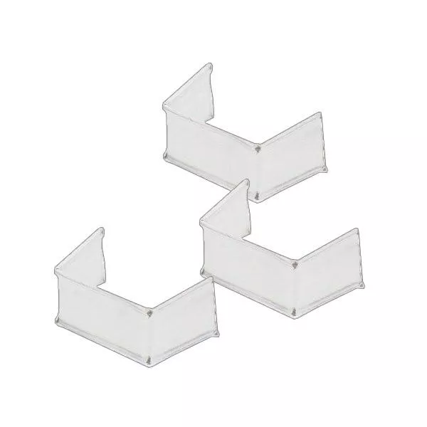 Fecho de fita U-clip branco (embalagem de 100) 33mm
