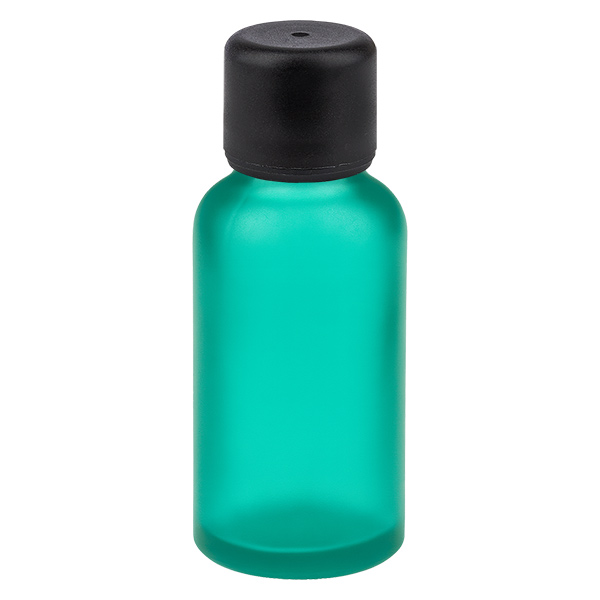 Frasco de 30 ml com tampa de rosca de 11 mm preta com fecho inviolável GreenLine UT18/30